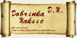 Dobrinka Maksić vizit kartica
